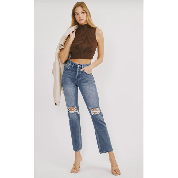 Kancan | NWT Dixon Ultra High Rise 90's Boyfriend Jeans // 13/30 - Picture 1 of 11